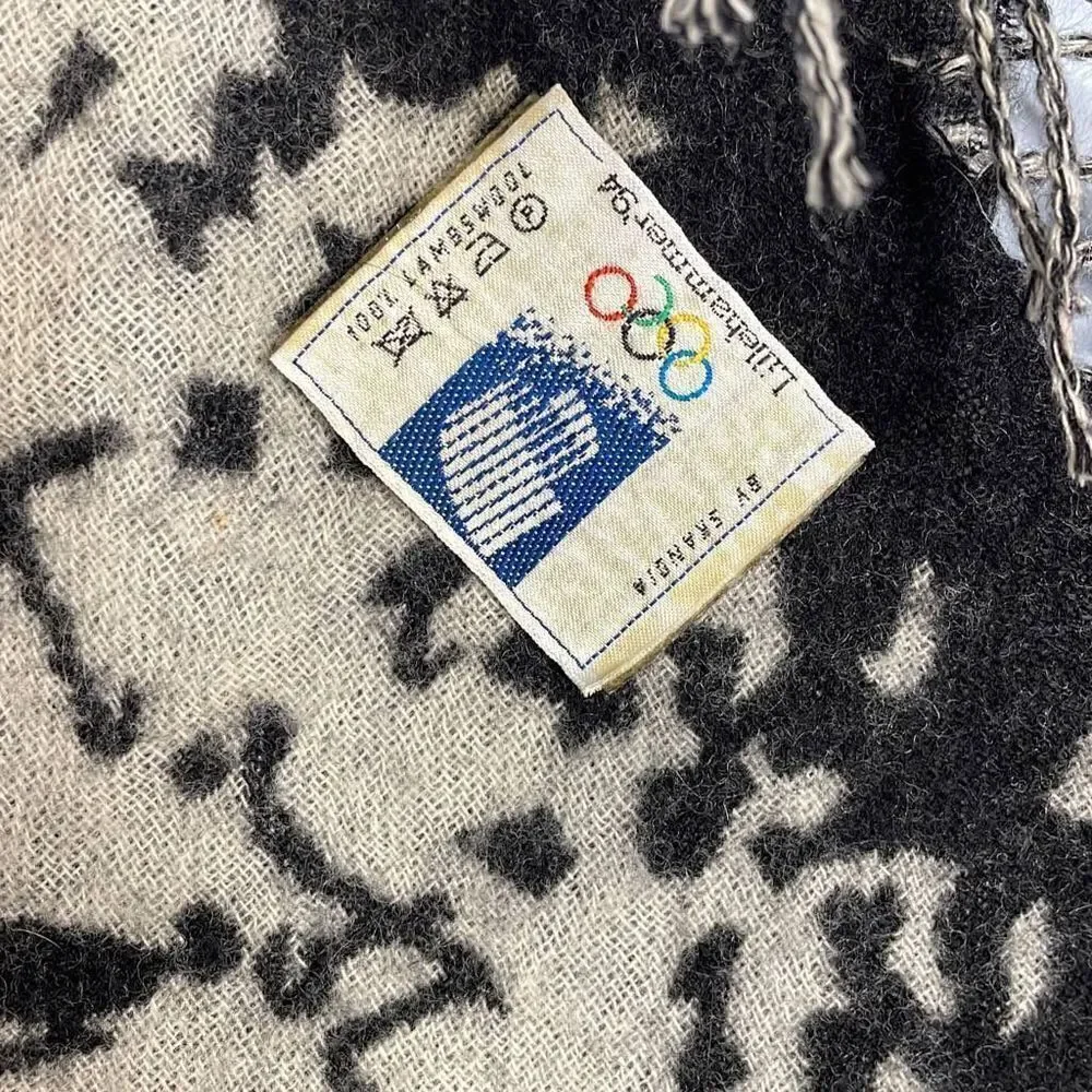 Vintage Lillehammer 1994 Olympics Wool Scarf